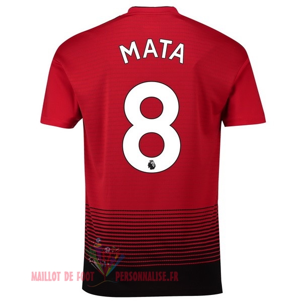 Maillot Om Pas Cher adidas NO.8 Mata Domicile Maillots Manchester United 18-19 Rouge
