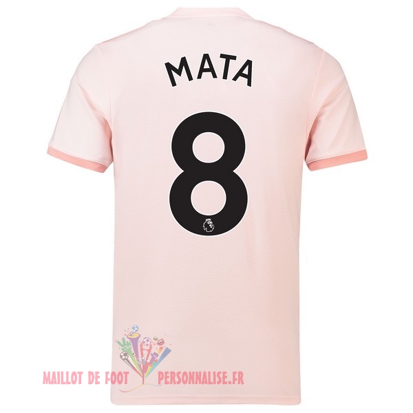 Maillot Om Pas Cher adidas NO.8 Mata Exterieur Maillots Manchester United 18-19 Rose