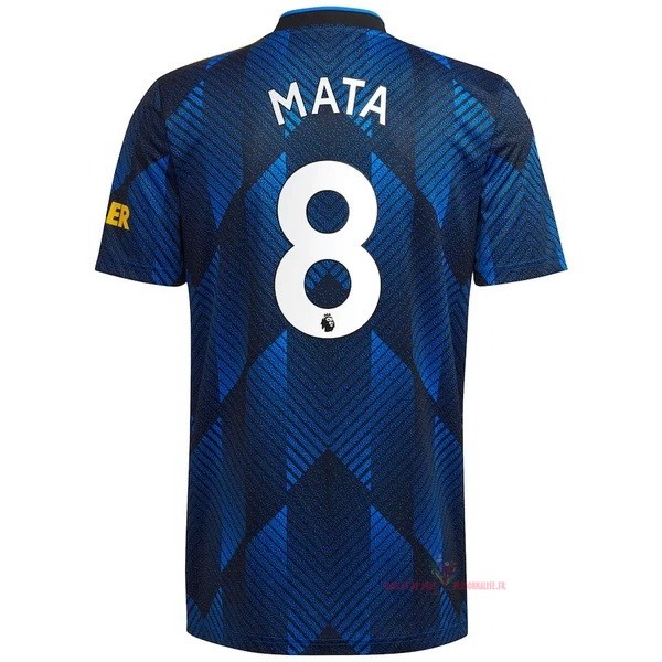 Maillot Om Pas Cher adidas NO.8 Mata Third Maillot Manchester United 2021 2022 Bleu