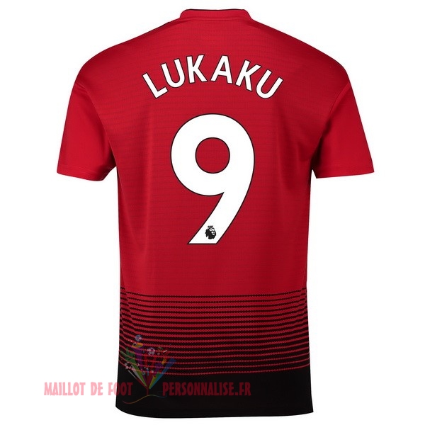 Maillot Om Pas Cher adidas NO.9 Lukaku Domicile Maillots Manchester United 18-19 Rouge