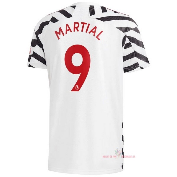 Maillot Om Pas Cher adidas NO.9 Martial Third Maillot Manchester United 2020 2021 Blanc