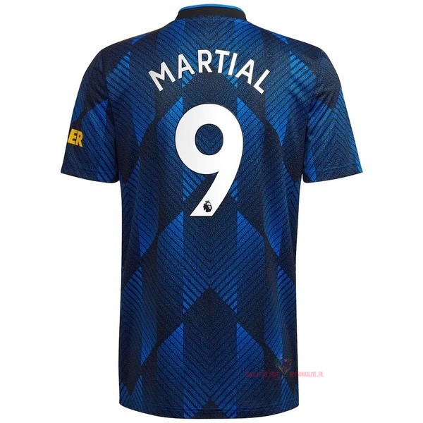 Maillot Om Pas Cher adidas NO.9 Martial Third Maillot Manchester United 2021 2022 Bleu