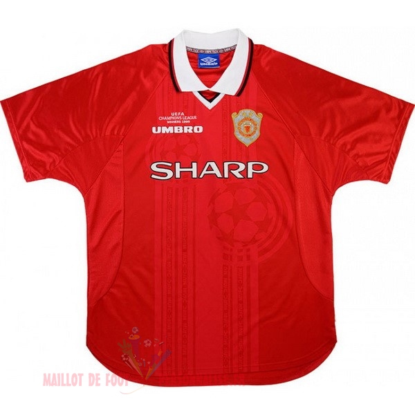 Maillot Om Pas Cher umbro Domicile Maillot Manchester United Rétro 1999 2000 Rouge