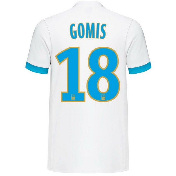 Maillot Om Pas Cher adidas NO.18 Gomis Domicile Maillots Marseille 2017 2018 Blanc