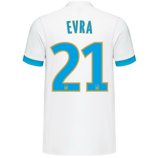 Maillot Om Pas Cher adidas NO.21 Evra Domicile Maillots Marseille 2017 2018 Blanc