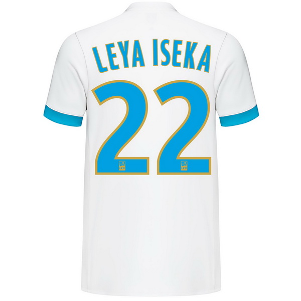 Maillot Om Pas Cher adidas NO.22 Leya Iseka Domicile Maillots Marseille 2017 2018 Blanc
