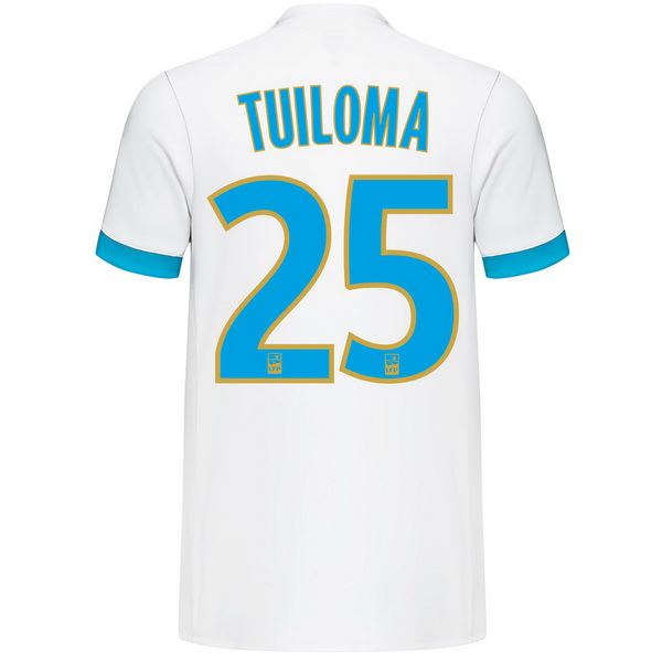 Maillot Om Pas Cher adidas NO.25 Tuiloma Domicile Maillots Marseille 2017 2018 Blanc