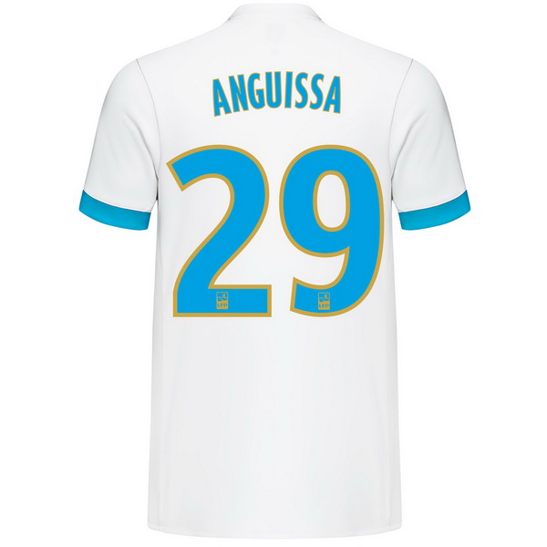 Maillot Om Pas Cher adidas NO.29 Anguissa Domicile Maillots Marseille 2017 2018 Blanc
