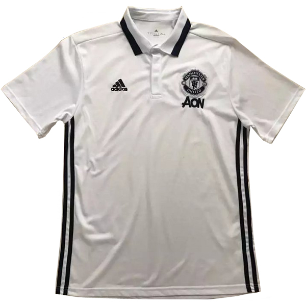 Maillot Om Pas Cher adidas Polo Manchester United 2017 2018 Blanc