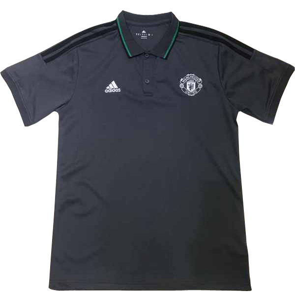 Maillot Om Pas Cher adidas Polo Manchester United 2017 2018 Gris Marine
