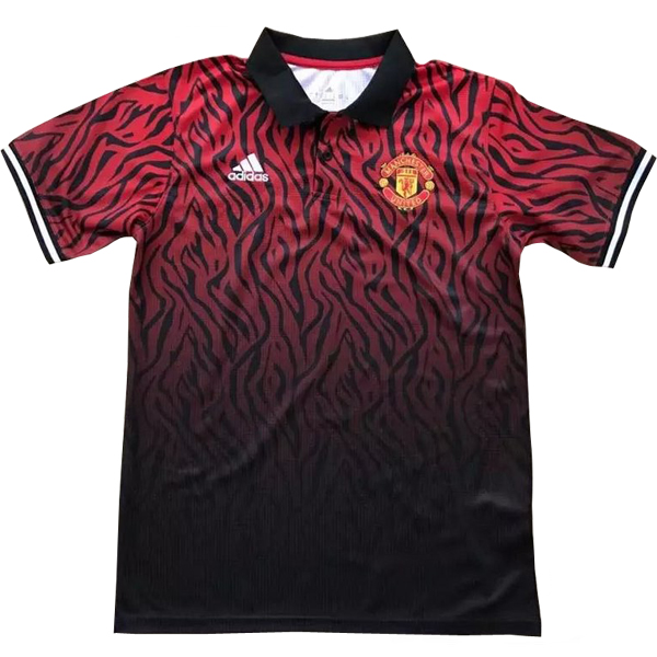 Maillot Om Pas Cher adidas Polo Manchester United 2017 2018 Noir Rouge