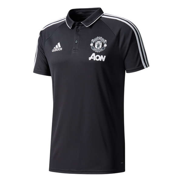 Maillot Om Pas Cher adidas Polo Manchester United 2017 2018 Noir