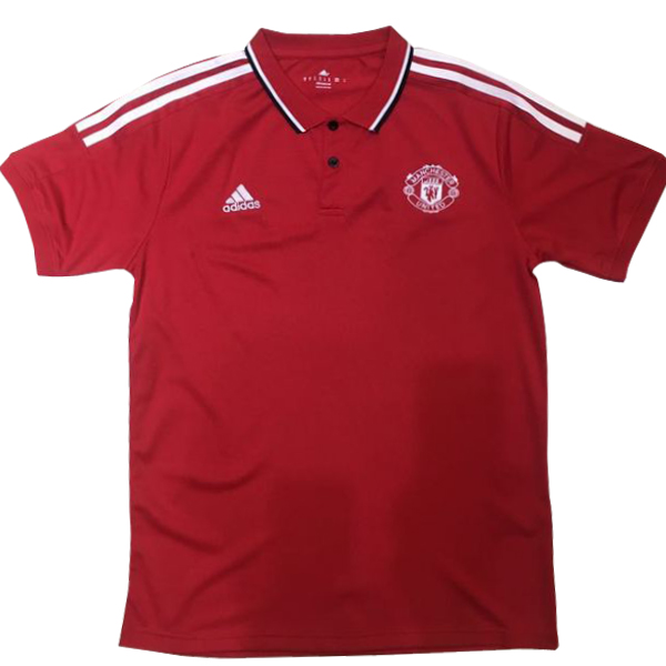Maillot Om Pas Cher adidas Polo Manchester United 2017 2018 Rouge Blanc
