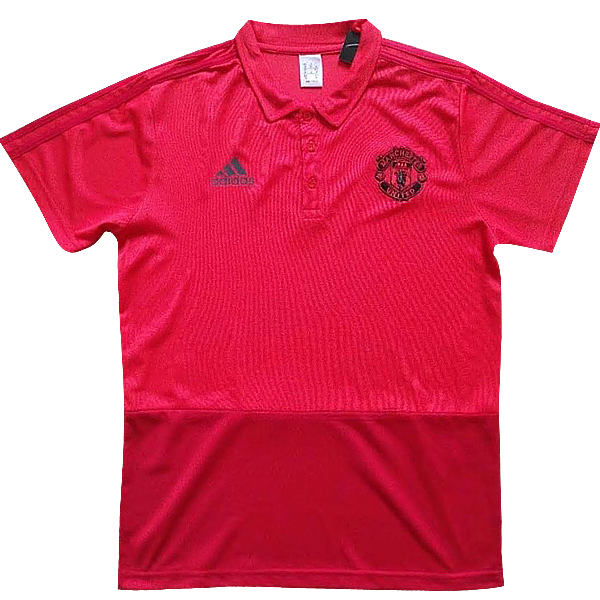 Maillot Om Pas Cher adidas Polo Manchester United 2017 2018 Rouge Marine