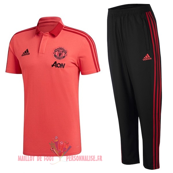 Maillot Om Pas Cher adidas Ensemble Polo Manchester United 18-19 Rouge