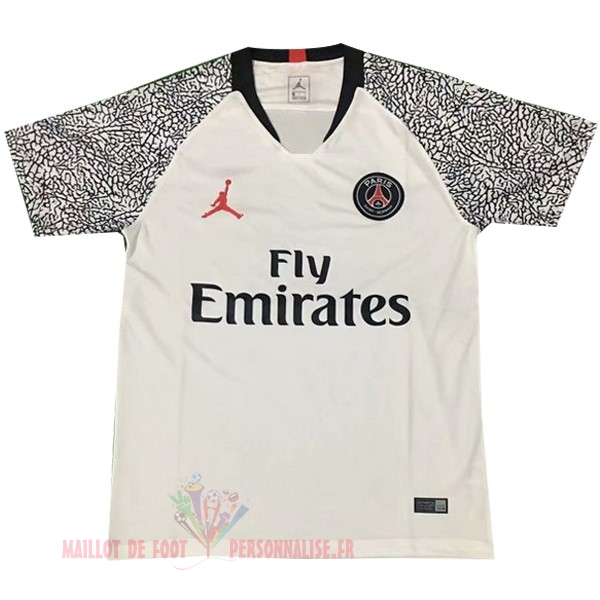 Maillot Om Pas Cher JORDAN Entrainement Paris Saint Germain 2019 2020 Blanc Noir