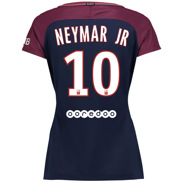 Maillot Om Pas Cher Nike NO.10 Neymar JR Domicile Maillots Femme Paris Saint Germain 2017 2018 Bleu