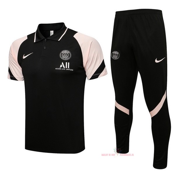 Maillot Om Pas Cher Nike Ensemble Complet Polo Paris Saint Germain 2021 2022 Noir I Rose