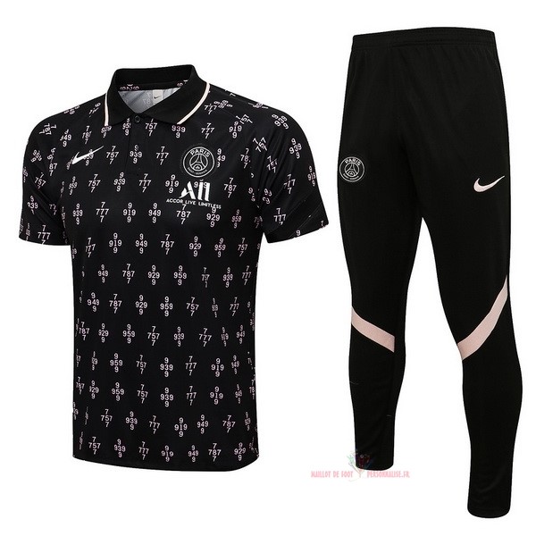 Maillot Om Pas Cher Nike Ensemble Complet Polo Paris Saint Germain 2021 2022 Noir Rose