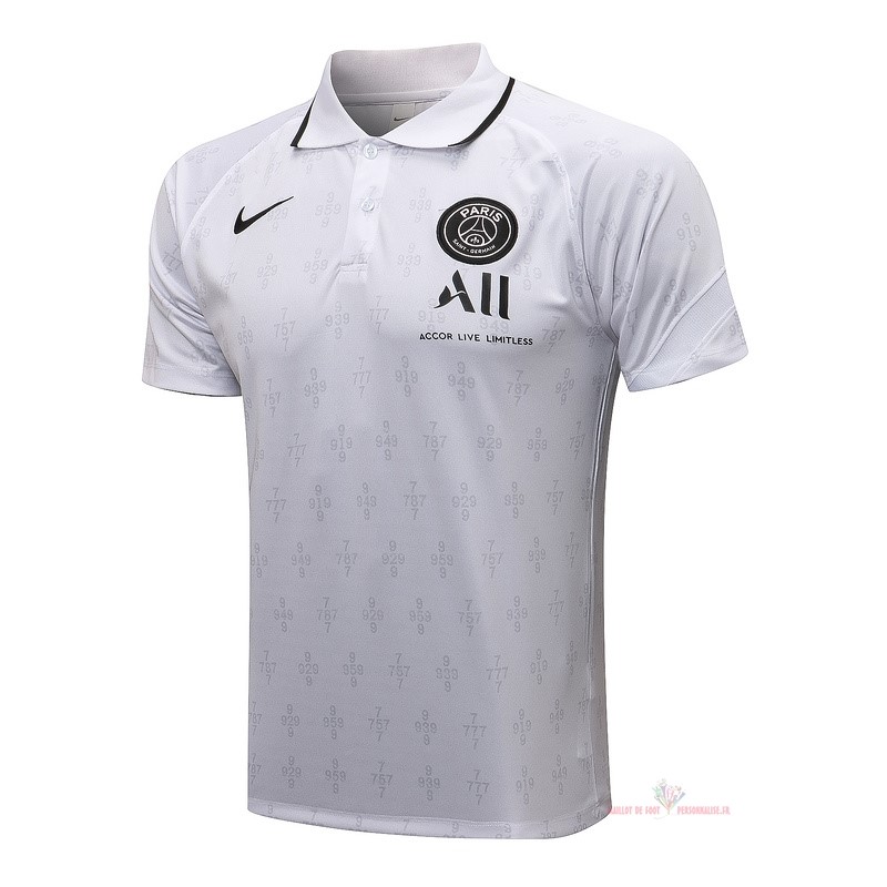 Maillot Om Pas Cher Nike Polo Paris Saint Germain 2021 2022 Blanc Noir