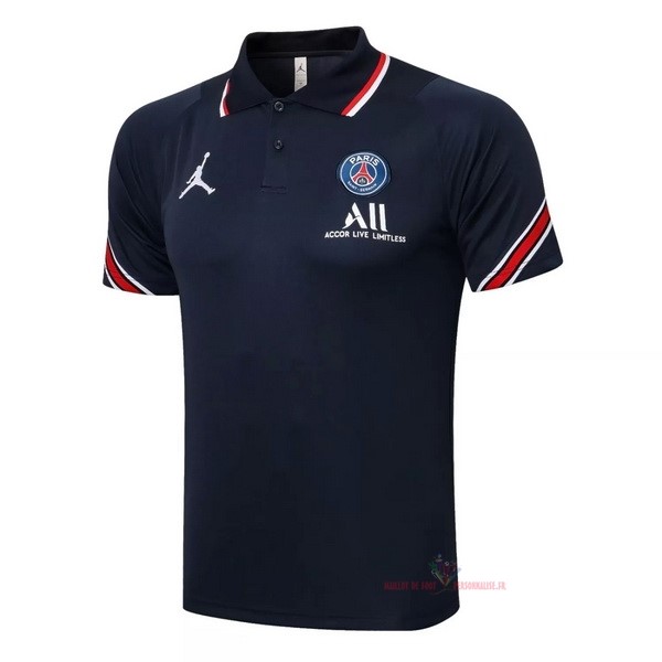 Maillot Om Pas Cher Nike Polo Paris Saint Germain 2021 2022 Noir Rouge Blanc
