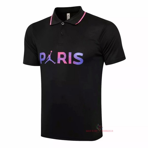 Maillot Om Pas Cher JORDAN Polo Paris Saint Germain 2021 2022 Noir Purpura