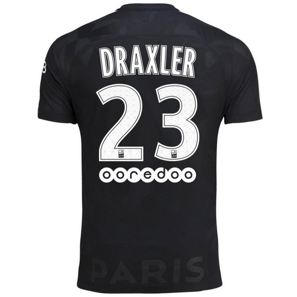 Maillot Om Pas Cher Nike NO.23 Draxler Third Maillots Paris Saint Germain 2017 2018 Noir