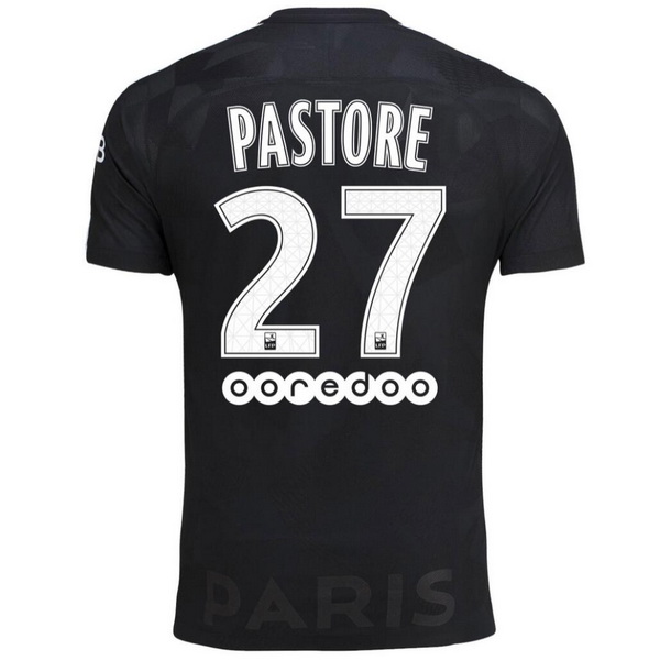 Maillot Om Pas Cher Nike NO.27 Pastore Third Maillots Paris Saint Germain 2017 2018 Noir