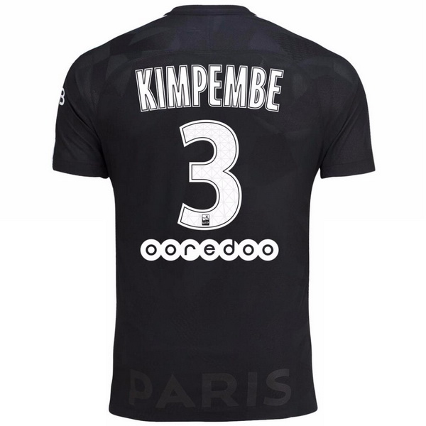Maillot Om Pas Cher Nike NO.3 Kimpembe Third Maillots Paris Saint Germain 2017 2018 Noir