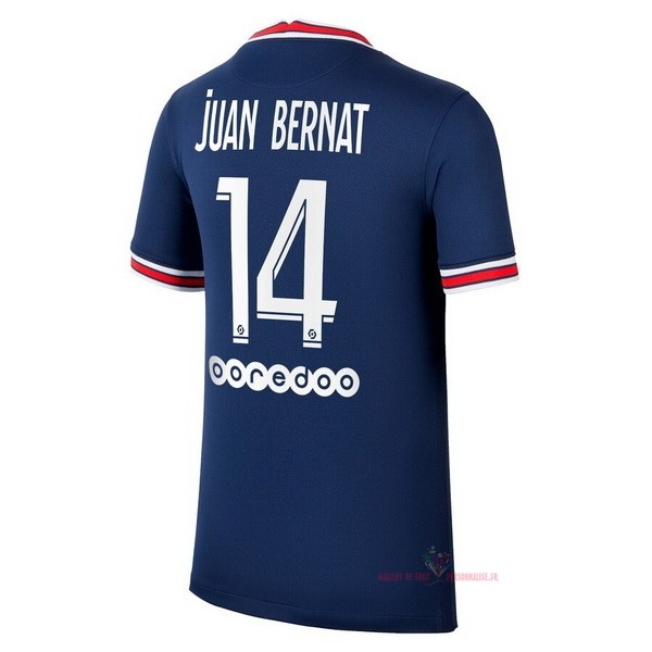 Maillot Om Pas Cher JORDAN NO.14 Juan Bernat Domicile Maillot Paris Saint Germain 2021 2022 Bleu