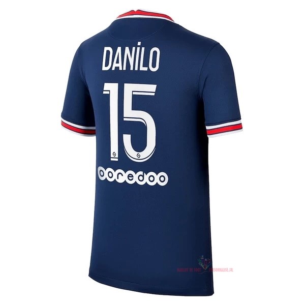 Maillot Om Pas Cher JORDAN NO.15 Danilo Domicile Maillot Paris Saint Germain 2021 2022 Bleu