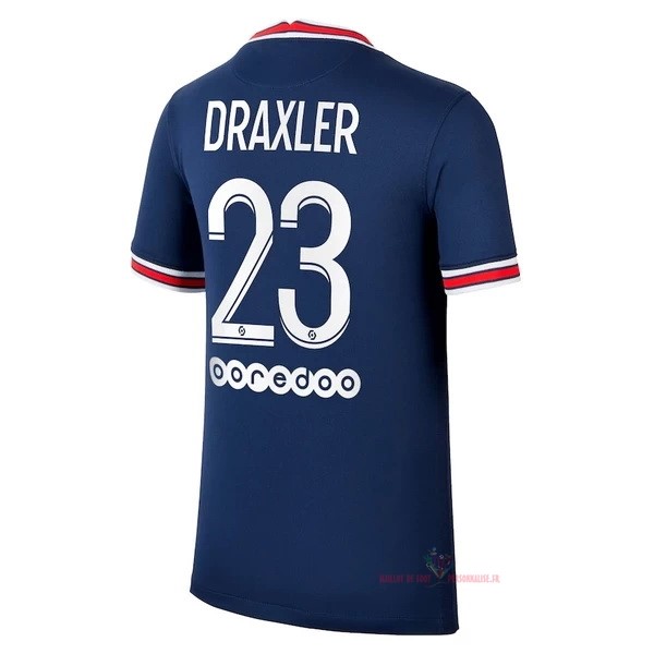 Maillot Om Pas Cher JORDAN NO.23 Draxler Domicile Maillot Paris Saint Germain 2021 2022 Bleu