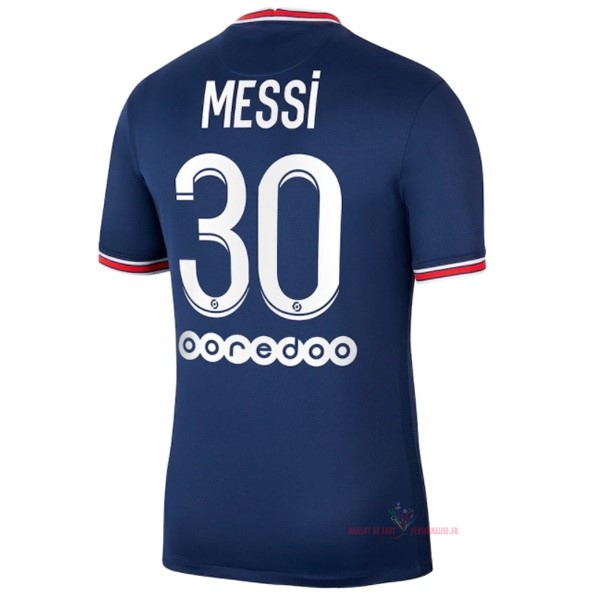 Maillot Om Pas Cher JORDAN NO.30 Messi Domicile Maillot Paris Saint Germain 2021 2022 Bleu