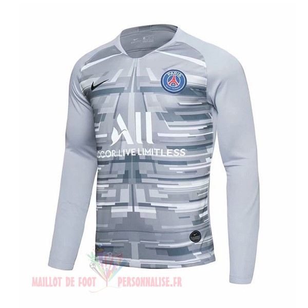 Maillot Om Pas Cher Nike Domicile Manches Longues Gardien Paris Saint Germain 2019 2020 Gris