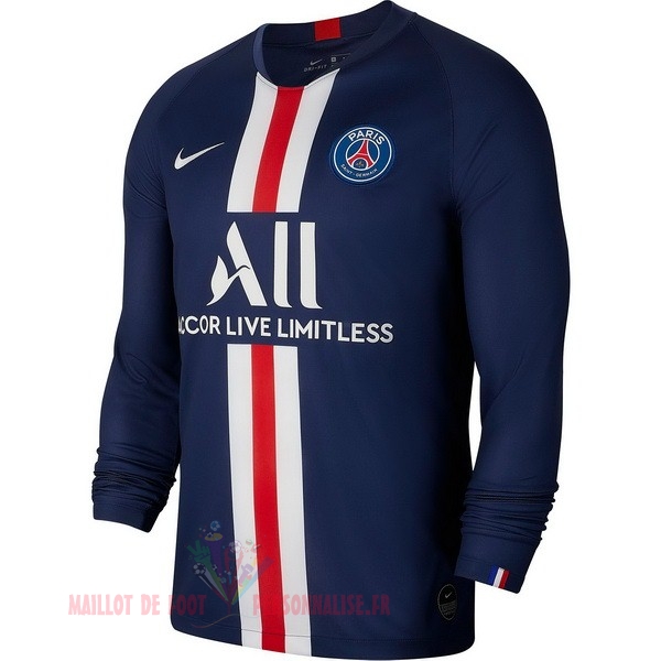 Maillot Om Pas Cher Nike Domicile Manches Longues Paris Saint Germain 2019 2020 Bleu