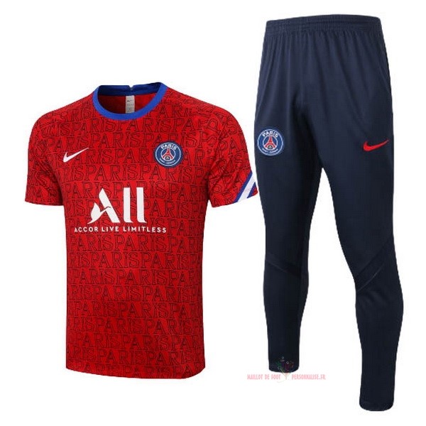 Maillot Om Pas Cher Nike Entrainement Ensemble Complet Paris Saint Germain 2020 2021 Rouge Noir
