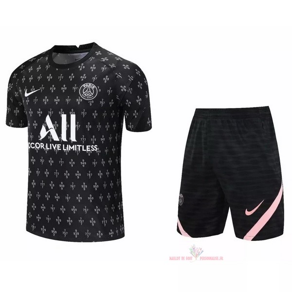 Maillot Om Pas Cher Nike Entrainement Ensemble Complet Paris Saint Germain 2021 2022 Noir Rose