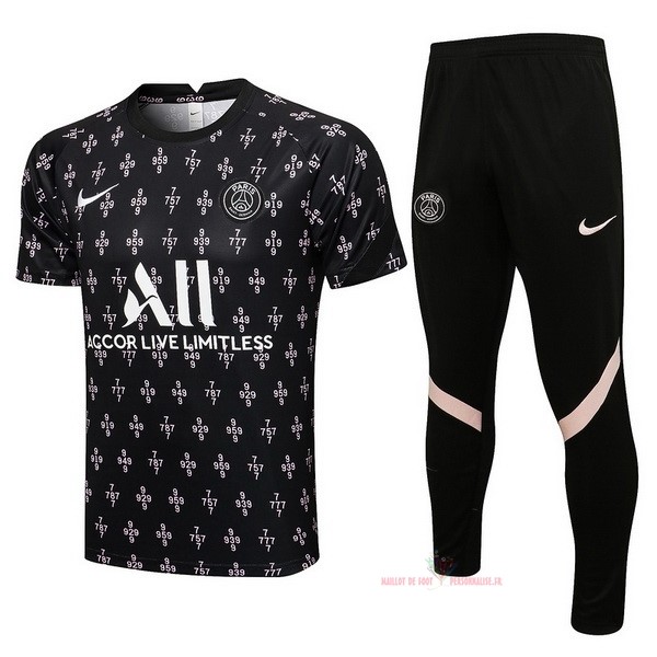 Maillot Om Pas Cher Nike Entrainement Ensemble Complet Paris Saint Germain 2021 2022 Noir Rose Blanc