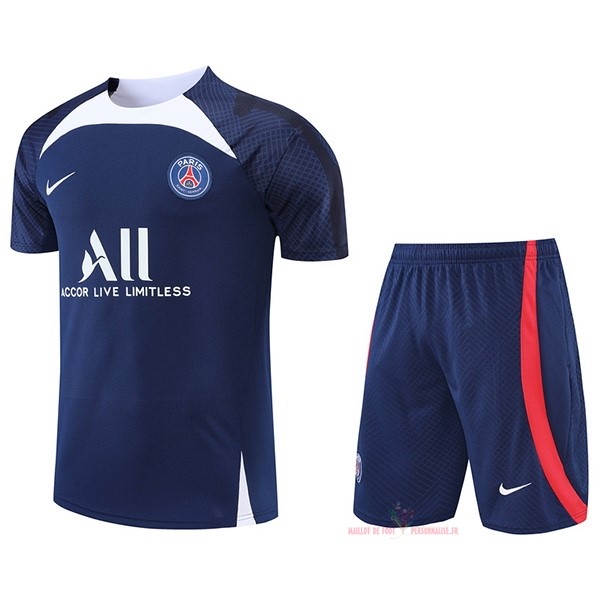 Maillot Om Pas Cher Nike Entrainement Ensemble Complet Paris Saint Germain 2022 2023 Bleu Blanc Rouge
