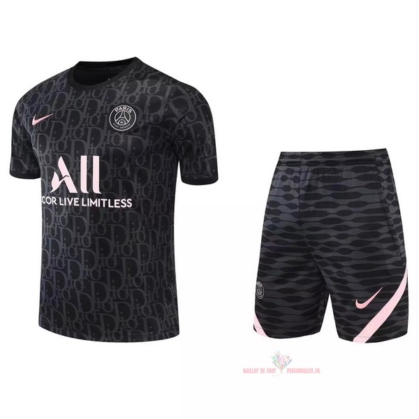 Maillot Om Pas Cher Nike Entrainement Ensemble Complet Paris Saint Germain 2022 2023 Noir Rose
