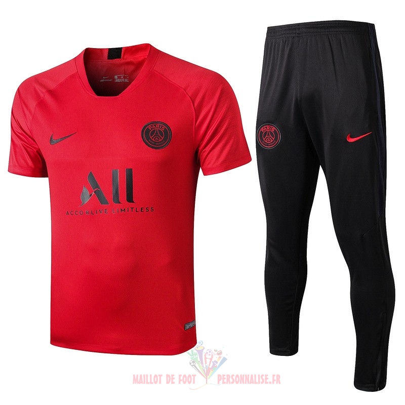Maillot Om Pas Cher Nike Entrainement Ensemble Paris Saint Germain 2019 2020 Rouge Noir