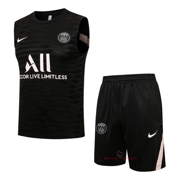 Maillot Om Pas Cher Nike Entrainement Sin Mangas Ensemble Complet Paris Saint Germain 2021 2022 Noir Rose