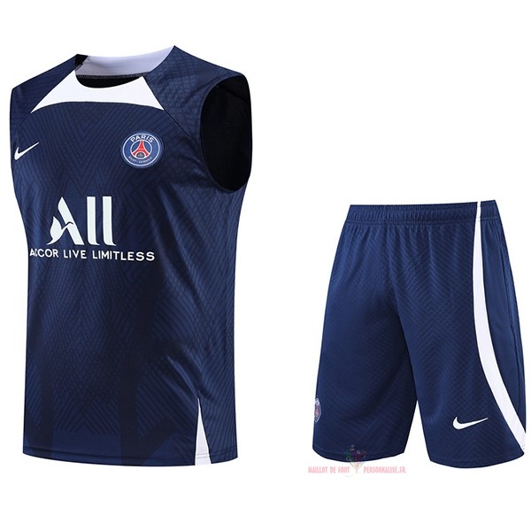 Maillot Om Pas Cher Nike Entrainement Sin Mangas Ensemble Complet Paris Saint Germain 2022 2023 Bleu I Blanc