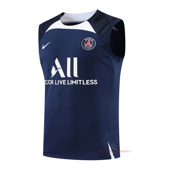 Maillot Om Pas Cher Nike Entrainement Sin Mangas Paris Saint Germain 2022 2023 Bleu I Blanc