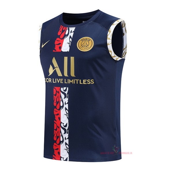 Maillot Om Pas Cher Nike Entrainement Sin Mangas Paris Saint Germain 2022 2023 Bleu Rouge Blanc