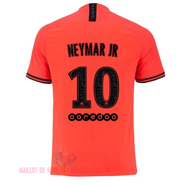 Maillot Om Pas Cher JORDAN NO.10 Neymar JR Exterieur Maillot Paris Saint Germain 2019 2020 Orange