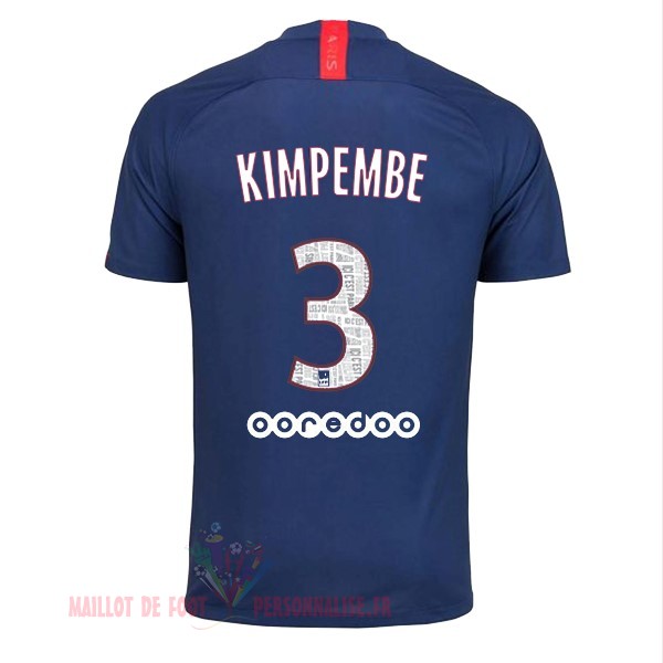 Maillot Om Pas Cher Nike NO.3 Kimpembe Domicile Maillot Paris Saint Germain 2019 2020 Bleu