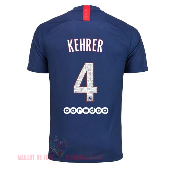 Maillot Om Pas Cher Nike NO.4 Kehrer Domicile Maillot Paris Saint Germain 2019 2020 Bleu