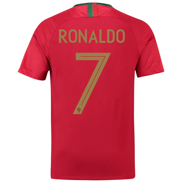 Maillot Om Pas Cher Nike NO.7 Ronaldo Domicile Maillots Portugal 2018 Rouge