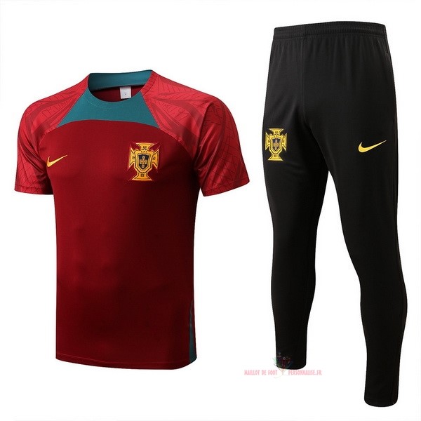 Maillot Om Pas Cher Nike Entrainement Ensemble Complet Portugal 2022 Rouge Vert Noir